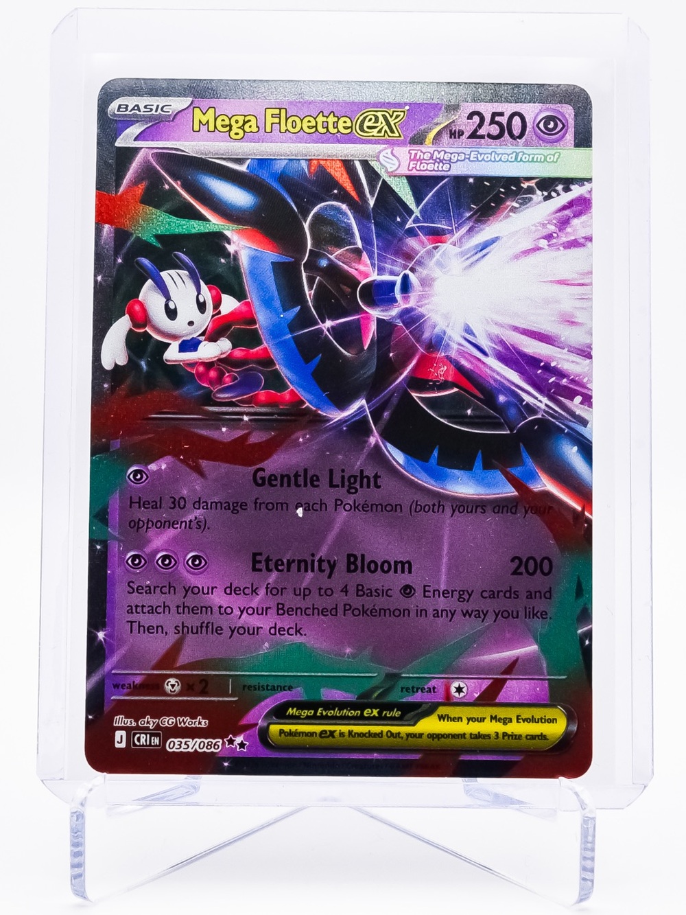 Pokemon Card Mega Floette 035/086 EX Double Rare Chaos Rising NM